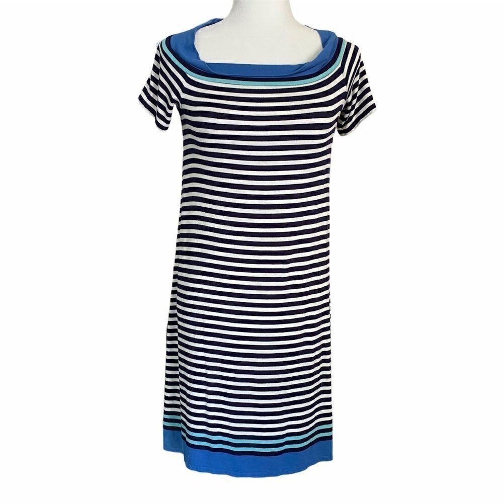 Max Studio Striped Shift Dress SZ S